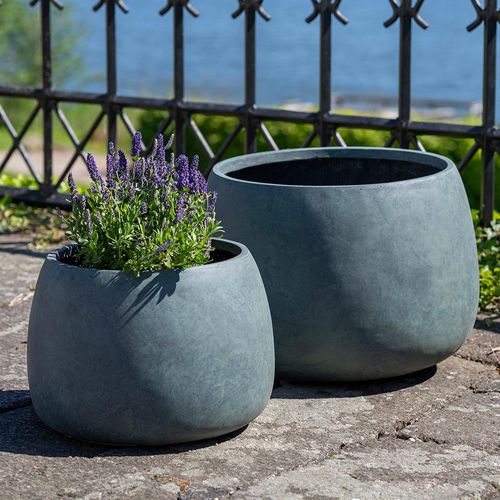 Stanbury Black Fiberclay Pot - Set of 2