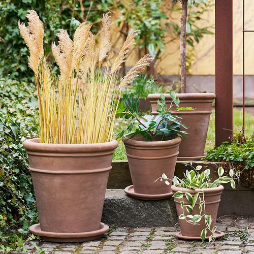 Sutton Brown Terracotta Pot - Set of 4