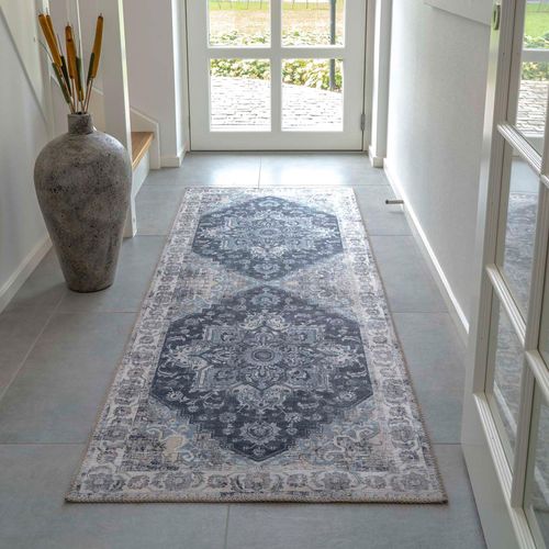 Havana Blue Hallway Runner - 200cm x 80cm