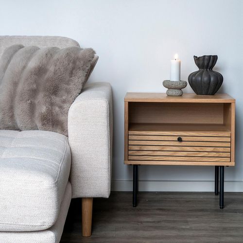 Kyoto Oak 1 Drawer Side Table