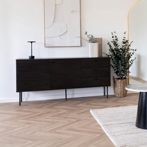 Kyoto Smoked Oak 2 Door 3 Drawer Medium Sideboard - 150cm