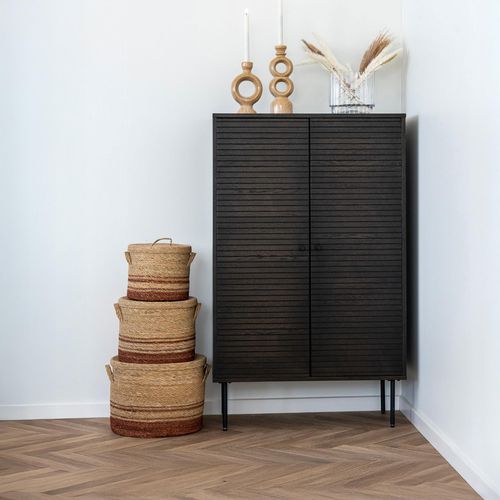 Kyoto Smoked Oak 2 Door Hall Cabinet