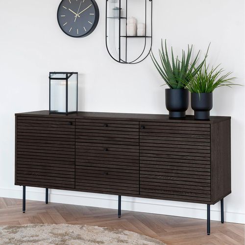 Kyoto Smoked Oak 2 Door Medium Sideboard - 150cm