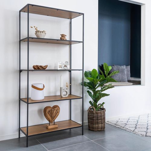 Vita Natural Wood Wide Open Shelving Unit
