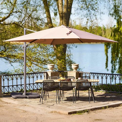 Baza Sand Metal Hanging Parasol 295cm x 295cm