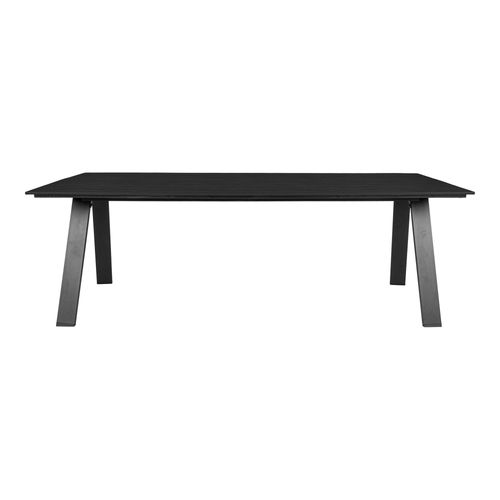 Huntley Black Metal 8 Seater Dining Table - 220cm