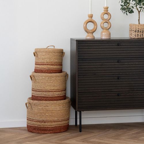 Budoni Natural Seagrass Basket - Set of 3 