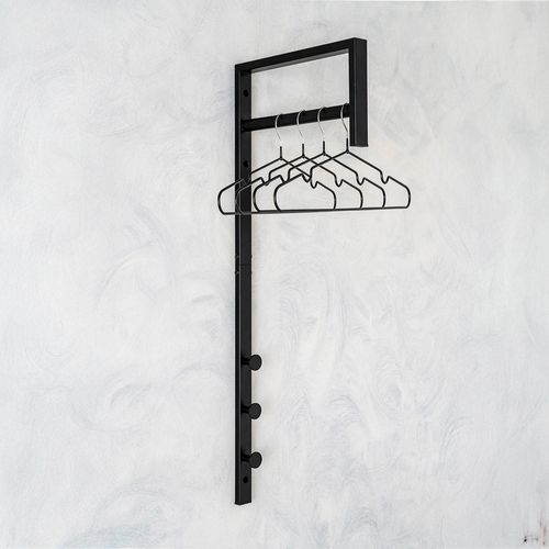 Trento Black Metal Clothes Rack
