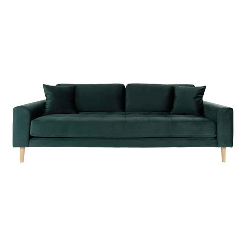 Lido Dark Green Fabric 3 Seater Sofa