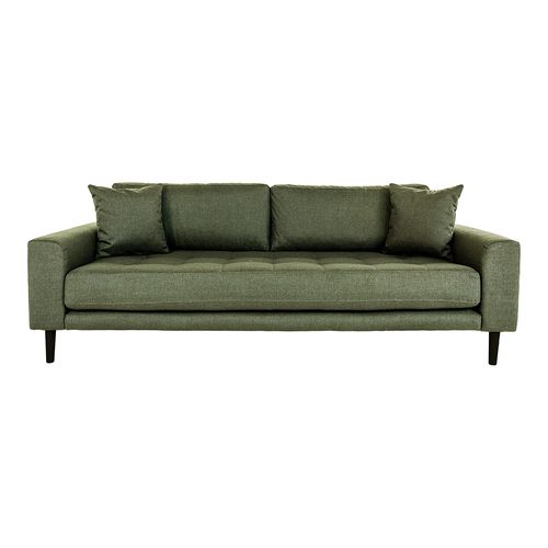 Lido Olive Green Fabric 3 Seater Sofa