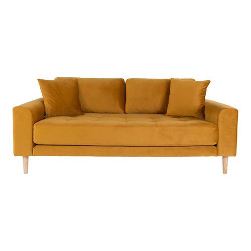 Lido Mustard Fabric 2.5 Seater Sofa