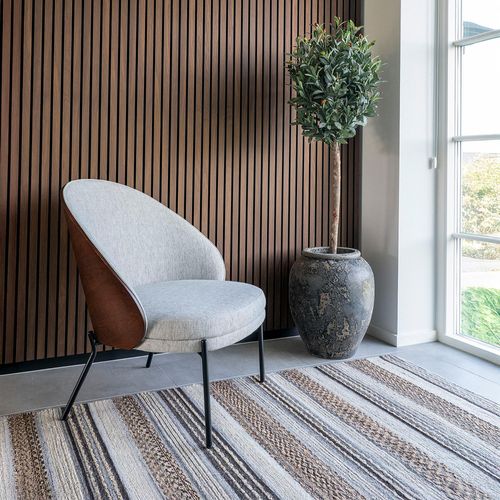 Canelas Light Grey Fabric Lounge Chair