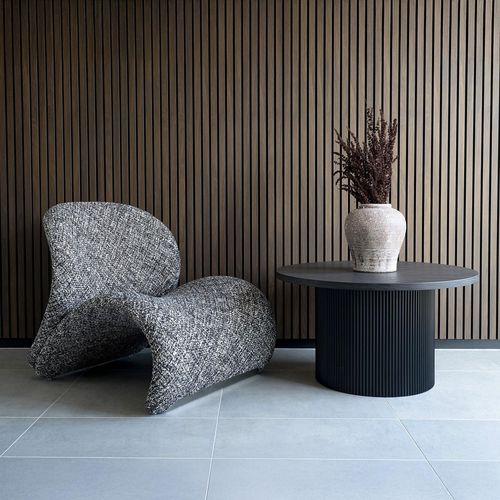 Sofia Dark Brown Fabric Lounge Chair