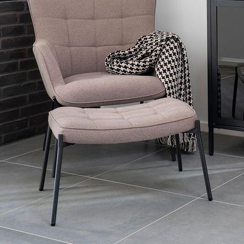 Glasgow Stone Fabric Footstool