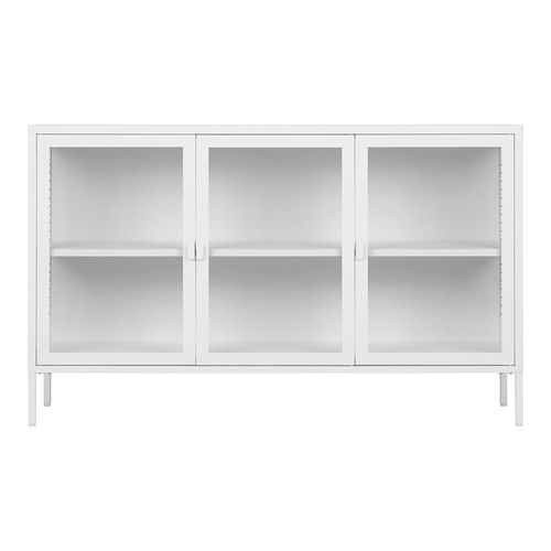 Brisbane White Metal 3 Door Medium Sideboard - 140cm