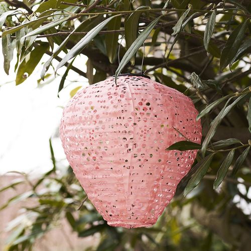 Greatham Pink Metal LED Lantern