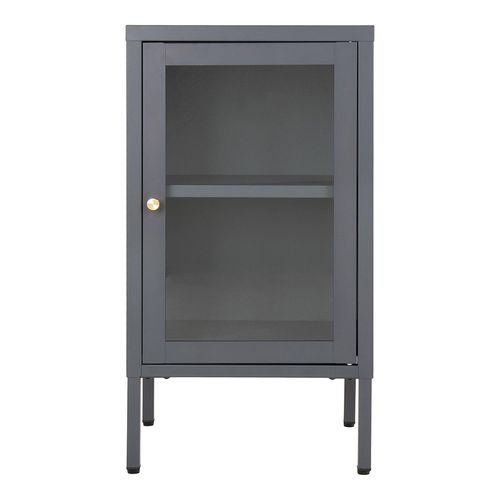 Dalby Grey Metal 1 Door Narrow Cabinet