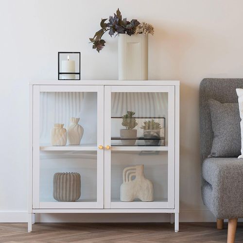 Dalby White Metal 2 Door Cabinet