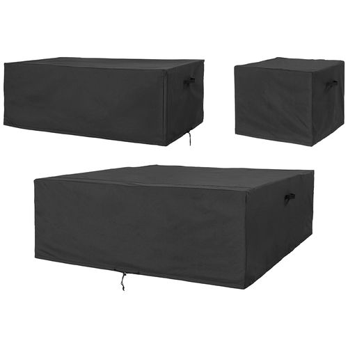 Luxury Black Fabric Cover of 3 Set