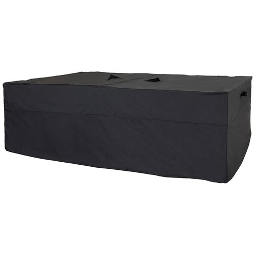 Luxury Black Fabric Lounge Sofa Set Cover