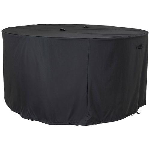 Luxury Black Fabric Round Dining Set Cover