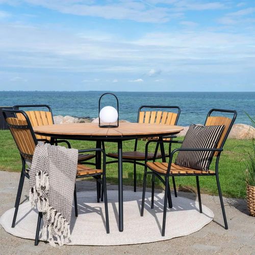 Cleveland Teak Wood 4 Seater Round Garden Dining Set
