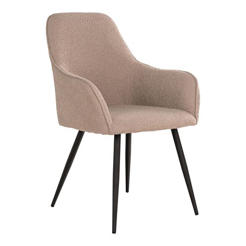 2 x Harbo Beige Boucle Fabric Dining Chair
