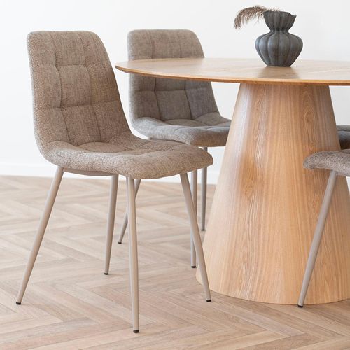 2 x Middelfart Grey Fabric Dining Chair