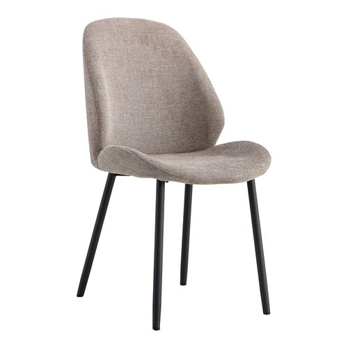 2 x Monte Carlo Stone Fabric Dining Chair
