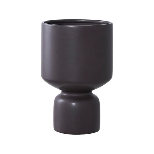 Black Ceramic Flower Pot