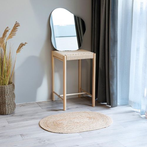 Abano Natural Wicker Square Large Stool