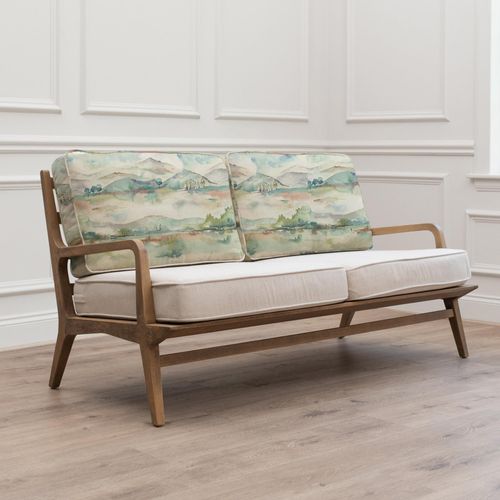 Voyage Maison Russet Shores Linen Printed Idris 2 Seater Sofa