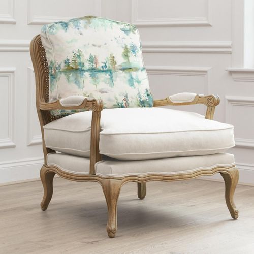 Voyage Maison Wilderness Oak and Topaz Printed Florence Armchair