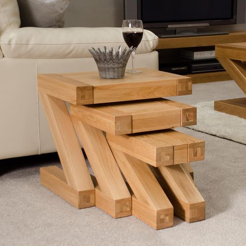Ziggy Oak Nest of Tables