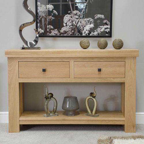 Chunky Oak Console Table