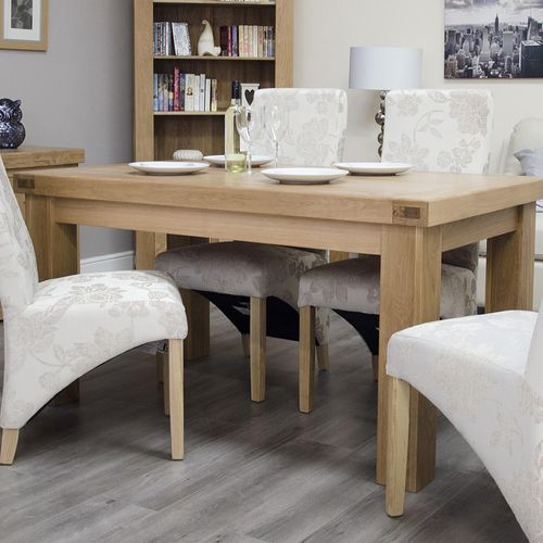Chunky Oak Dining Table - 6 Seater