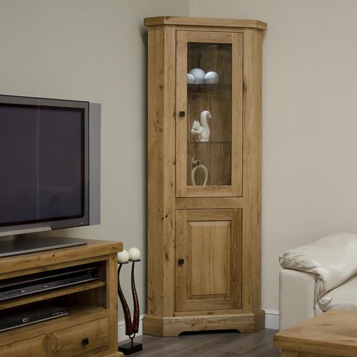 Winchcombe Oak Corner Display Unit
