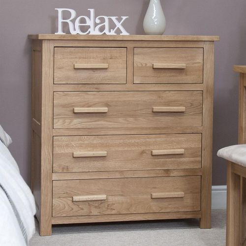 Mobel Oak 3+2 Drawer Chest