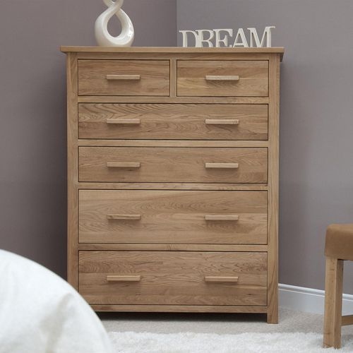 Mobel Oak 4+2 Drawer Jumbo Chest