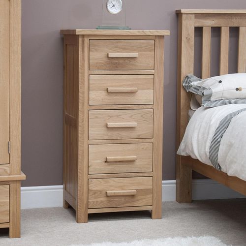 Mobel Oak 5 Drawer Chest