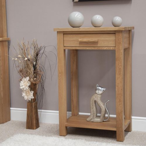 Mobel Oak Small Console Table