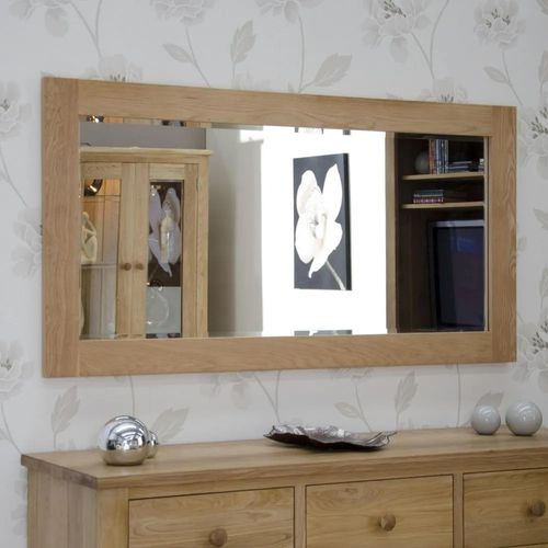 Mobel Oak Rectangular Extra Small Wall Mirror 60cm x 90cm