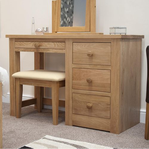Oakley Oak Dressing Table with Stool