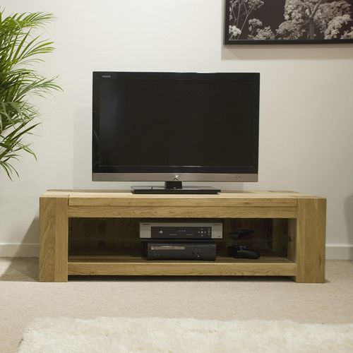 Massive Oak Standard Plasma TV Unit