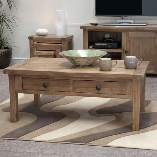 Rutland Oak 2 Drawer Coffee Table