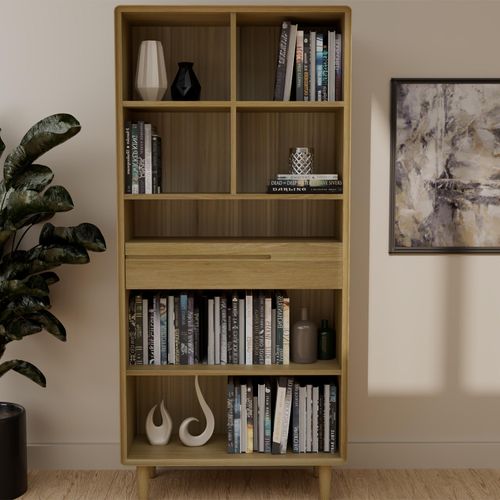 Danish Oak Large Bookcase