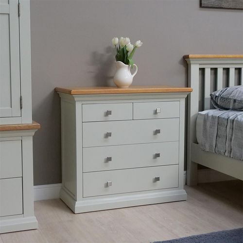 Kingscote Oak and Painted 3+2 Drawer Chest