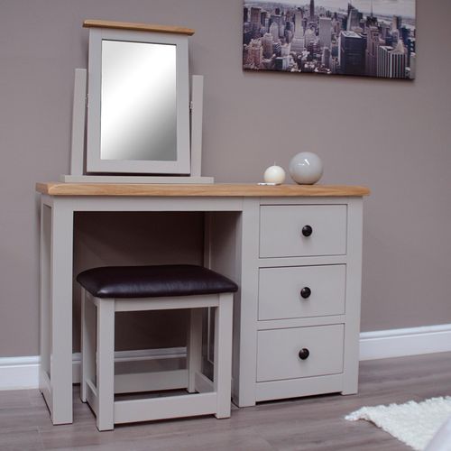 Sussex Painted Single Pedestal Dressing Table with Stool