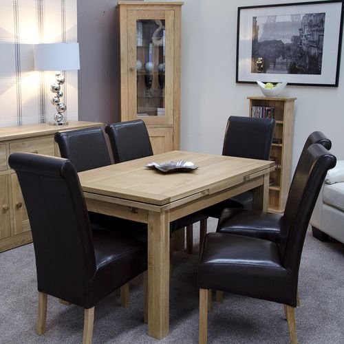 Eva Oak 4 Seater Extending Dining Table