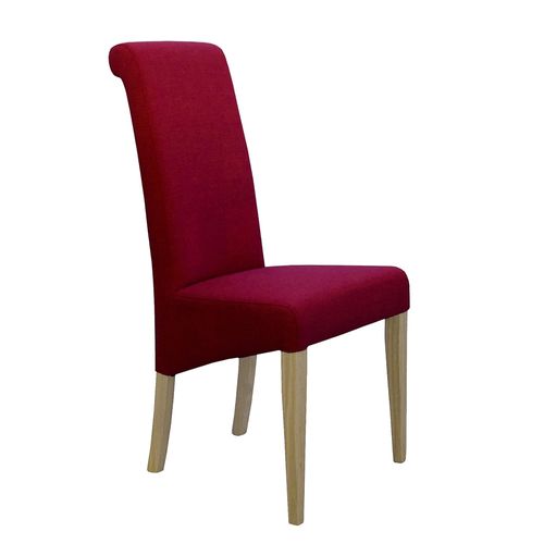 2 x Roma Lipstick Fabric Dining Chair
